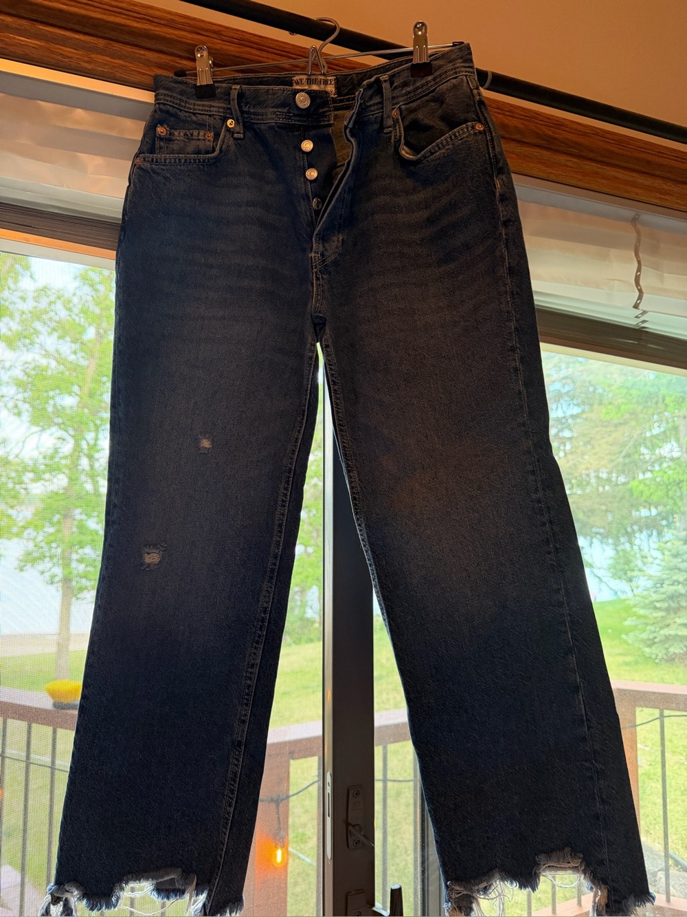 Set! We The Free size 28 High-Rise Button Fly Jeans & (no brand) vintage top (L) - Picture 4 of 8